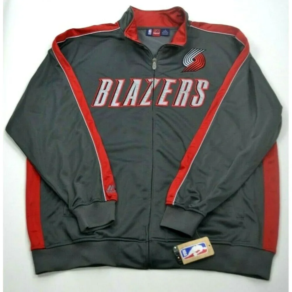 PORTLAND TRAIL BLAZERS Men's Majestic Soft Shell Track Jacket‎ SIZE 3XL NWT - Picture 5 of 7